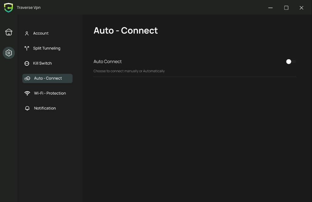 Traverse VPN Windows app settings